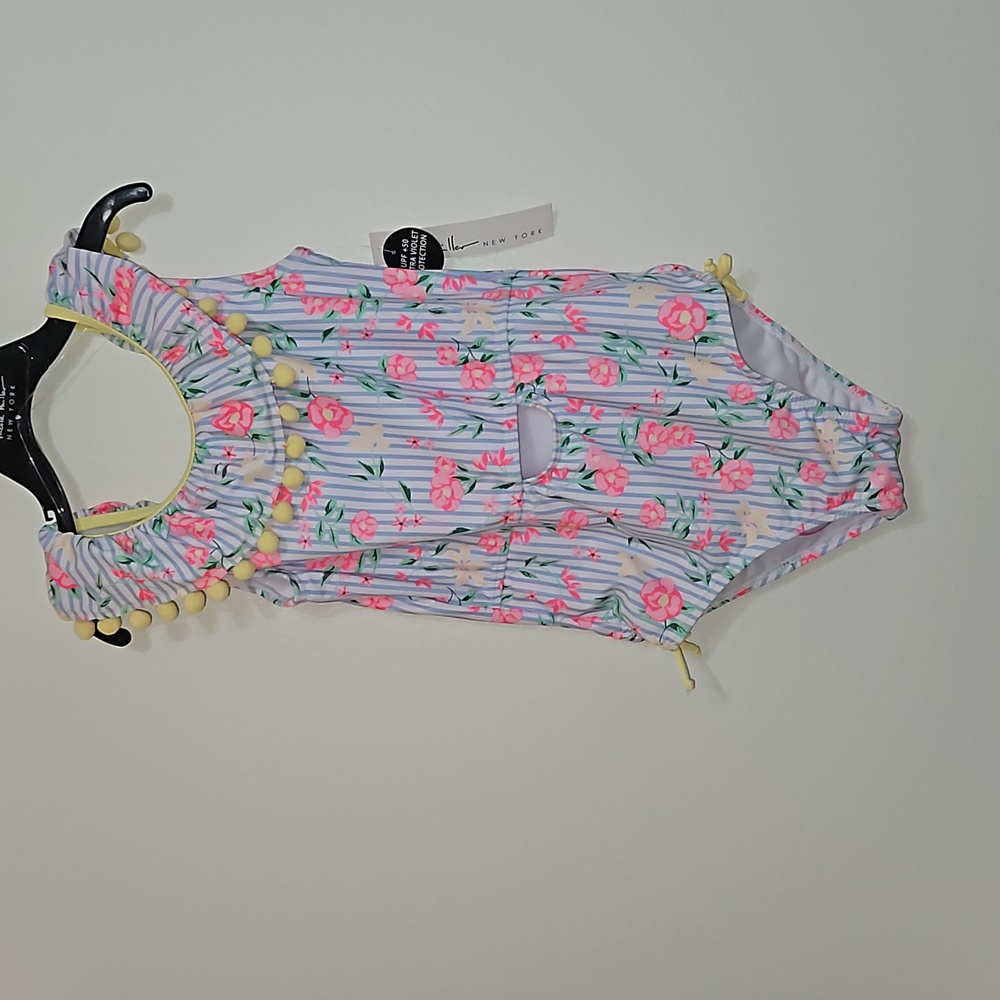 Nicole Miller 1 piece Bathing Suite Girls sz 12 (L)